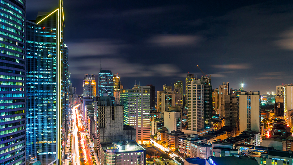 Metro Manila skyline at night