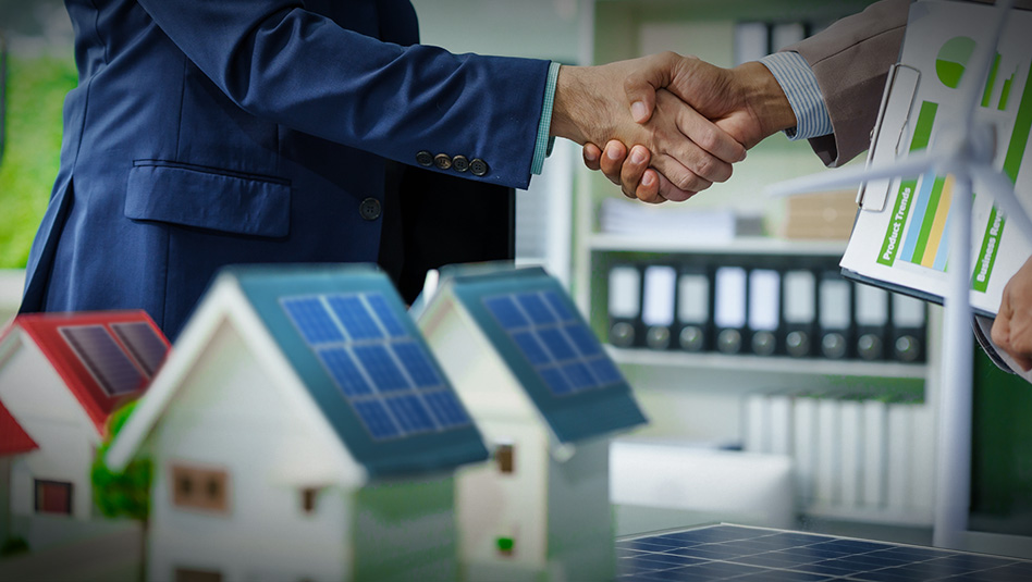 A close-up of a handshake  